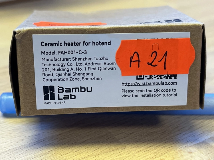 Ceramiczna grzalka hotendu FAH001-C-3 do drukarek Bambu Lab zestaw 3 sztuki