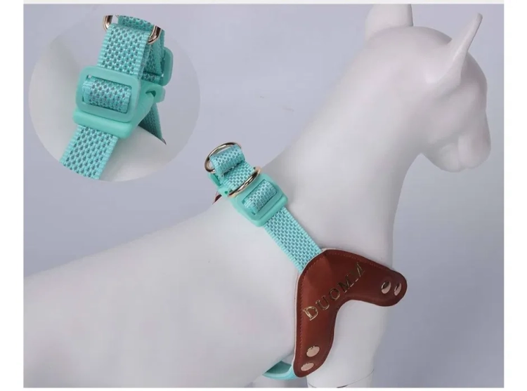 Kolorowe szelki bezuciskowe dla psa AIITLE Anti-Pull rozmiar XL wzór ombre