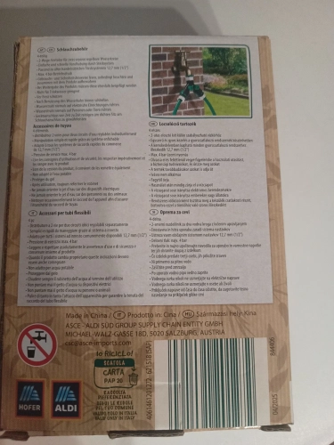 Dwudrożny rozdzielacz do węża ogrodowego z szybkozłączkami i łącznikiem naprawczym 1/2 cala