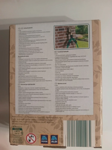 Dwudrożny czarno zielony rozdzielacz do węża ogrodowego Gardenline zestaw 6 elementów