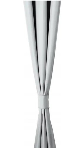 Zestaw dwóch szarych gotowych zasłon zaciemniających na metalowych oczkach 140 na 245 cm