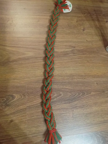 Mocny i długi bawełniany szarpak sznur dla dużego psa w rozmiarze L 60 cm