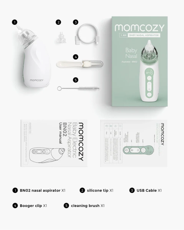 Elektryczny bezprzewodowy aspirator do nosa dla dzieci Momcozy model BN02