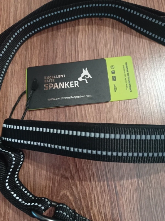 Czarna taktyczna nylonowa smycz wielofunkcyjna dla dwóch psów Excellent Elite Spanker