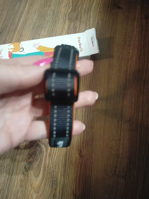 Nylonowa obroża dla psa Dasbulk z wbudowanym czarnym uchwytem na AirTag rozmiar S