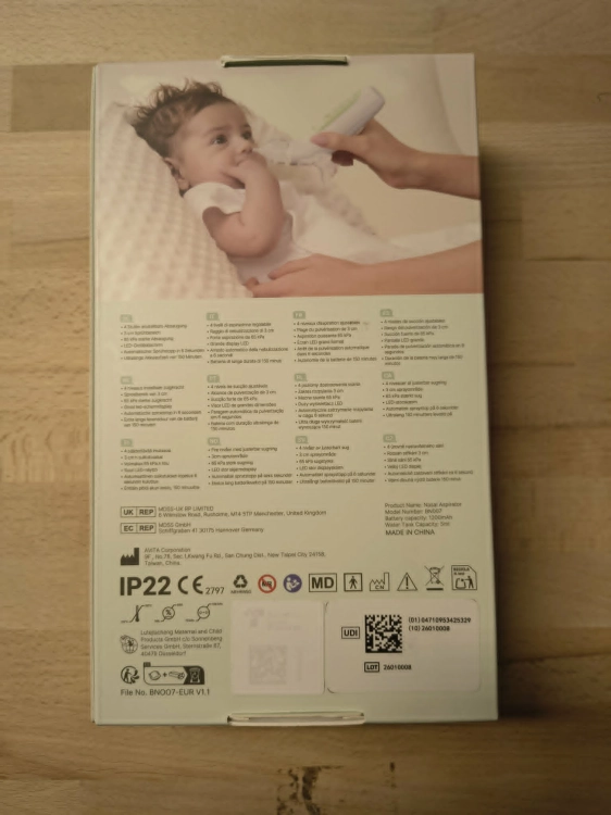 Elektryczny bezprzewodowy aspirator do nosa dla dzieci Momcozy Breezyclear BN007