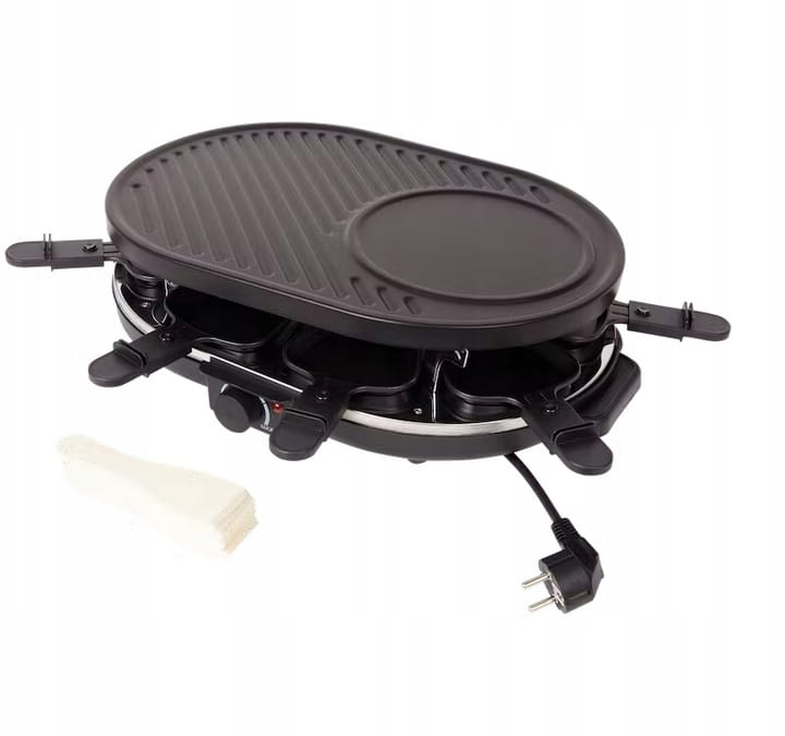 Zielono-biały oryginalny karton z grillem elektrycznym Raclette Gourmet Set 42x29 cm