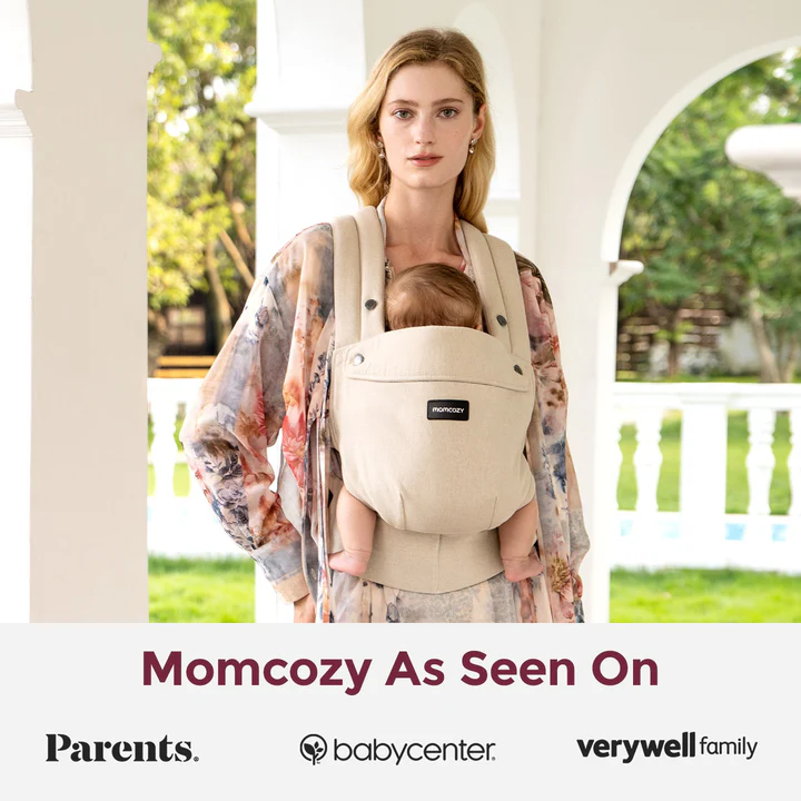 Beżowe ergonomiczne nosidełko dla dziecka Momcozy PureHug