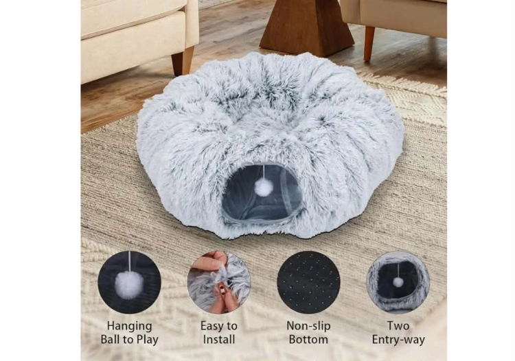 tunel-dla-kota-z-lozkiem-tunelowym-interaktywne-legowisko-szare-donut