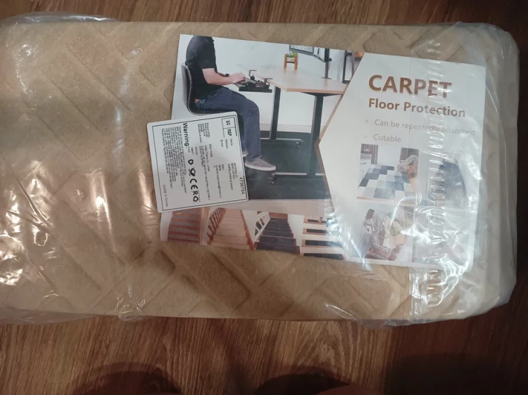 Beżowe dywaniki schodowe samoprzylepne carpet floor protection zestaw piętnaście sztuk gem-ewa-mariusz.pl