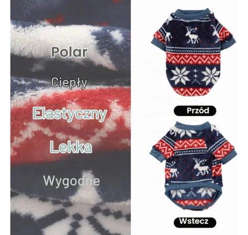 Nowy miękki i ciepły polarowy sweter dla małego psa lub szczeniaka w rozmiarze S M chroniący przed mrozem