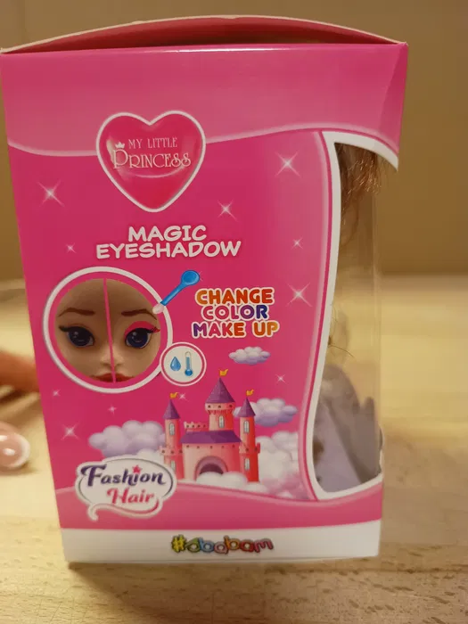 Nowa fabrycznie zapakowana głowa lalki do stylizacji i czesania Bella My Little Princess o wysokości 14 cm z brązowymi włosami w różowym pudełku z okienkiem