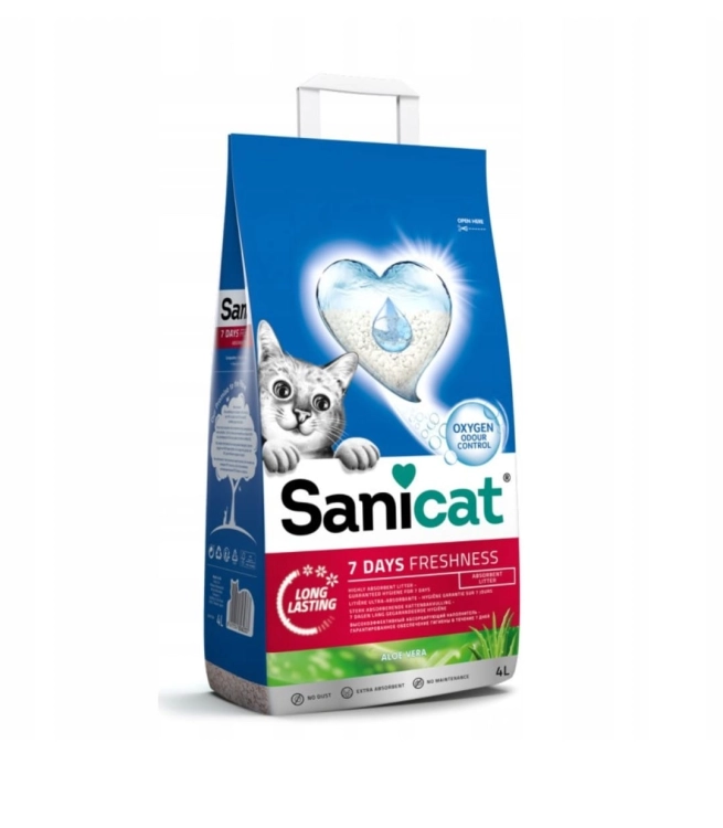 sanicat-7-days-freshness-aloe-vera-zwirek-dla-kota-chlonny-opakowanie-4l